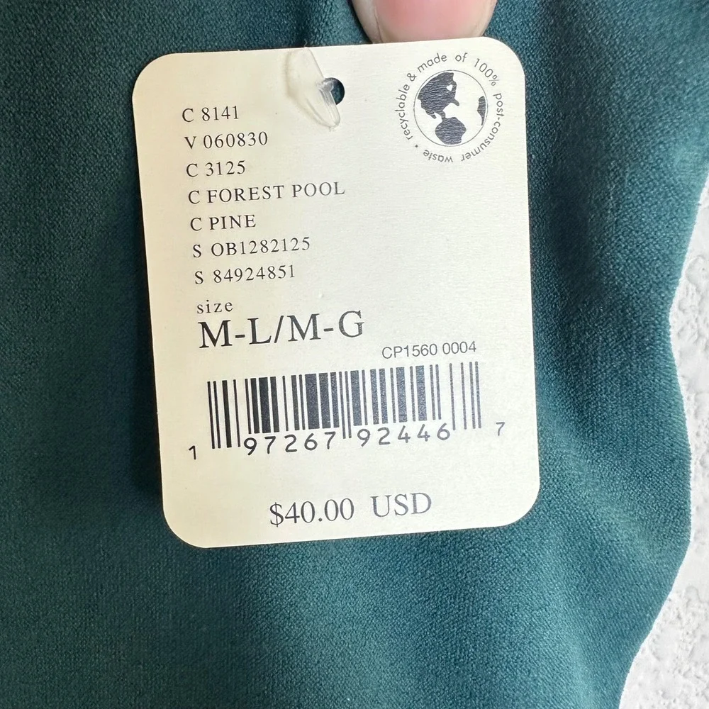 Free People Intimately Bodysuit Forest Pool Pine Green V-Neck Seamless M/L NEW - Picture 7 of 8
